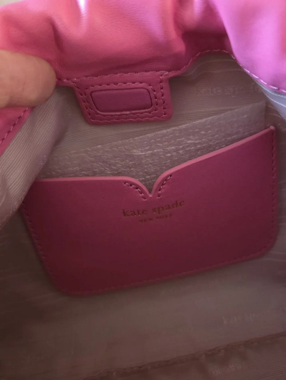 Kate Spade Meringue Smooth Nappa Leather Small Crossbody Handbag Pink Cloud NWT